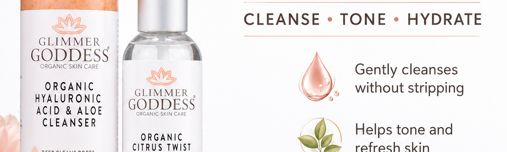 Simple three-step skincare routine illustrating how to choose products for your skin type.