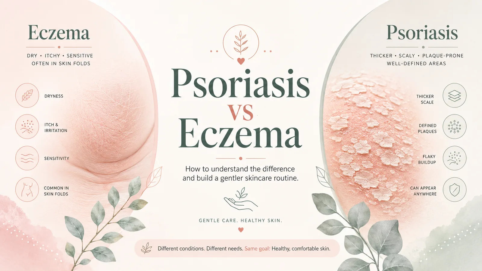 Psoriasis vs Eczema: Key Differences & Skincare Solutions