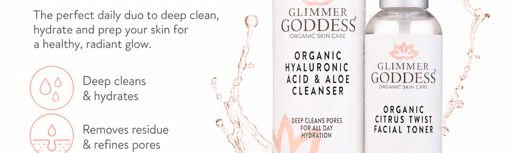 Glimmer Goddess Fresh Start Duo featured in a guide to building a simple skincare routine.