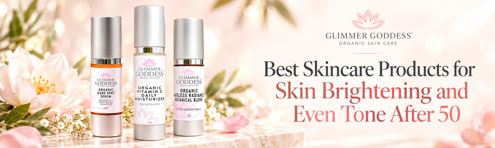 Glimmer Goddess skin brightening products for dark spots and uneven tone