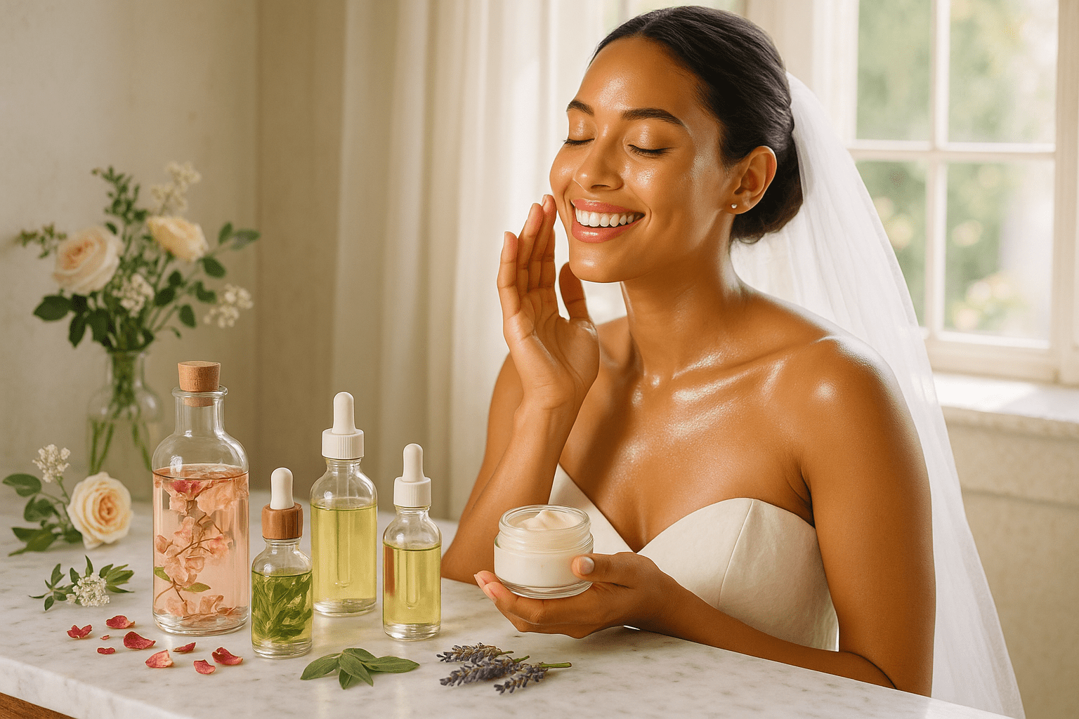 Bridal Skincare Guide: Organic Products, Skin Type Tips & Wedding Glow Secrets - Glimmer Goddess® Organic Skin Care