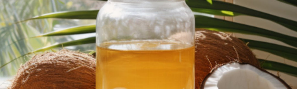 Coconut and honey ingredients for a Glimmer Goddess DIY face mask guide.