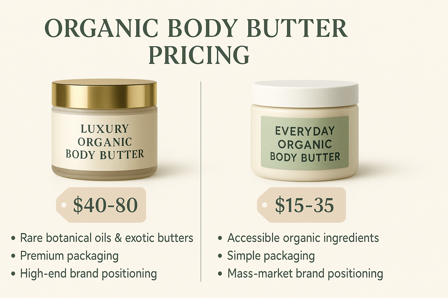 How Much Does Organic Body Butter Cost? Luxury vs Everyday - Glimmer Goddess® Organic Skin Care