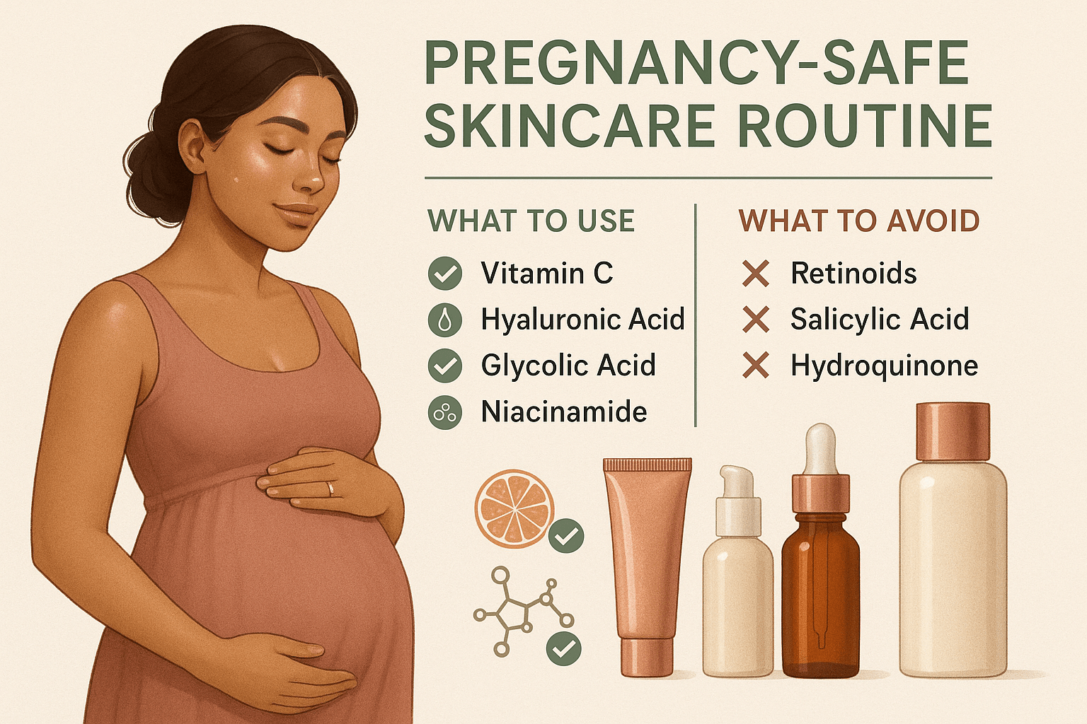 Pregnancy-Safe Skincare Routine: What to Use & Avoid - Glimmer Goddess® Organic Skin Care