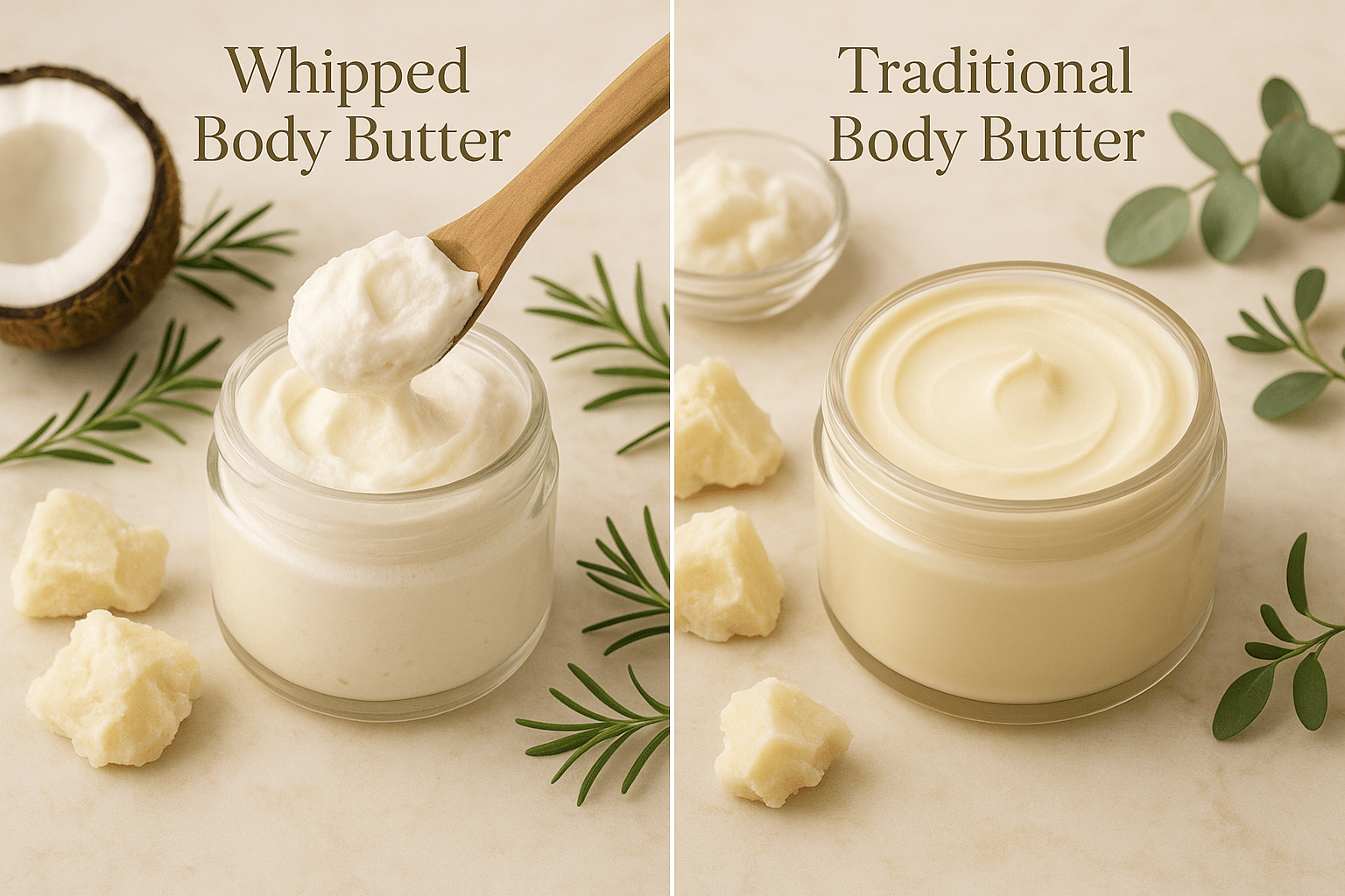 Whipped vs Traditional Body Butter: Which Is Best for Your Skin? - Glimmer Goddess® Organic Skin Care