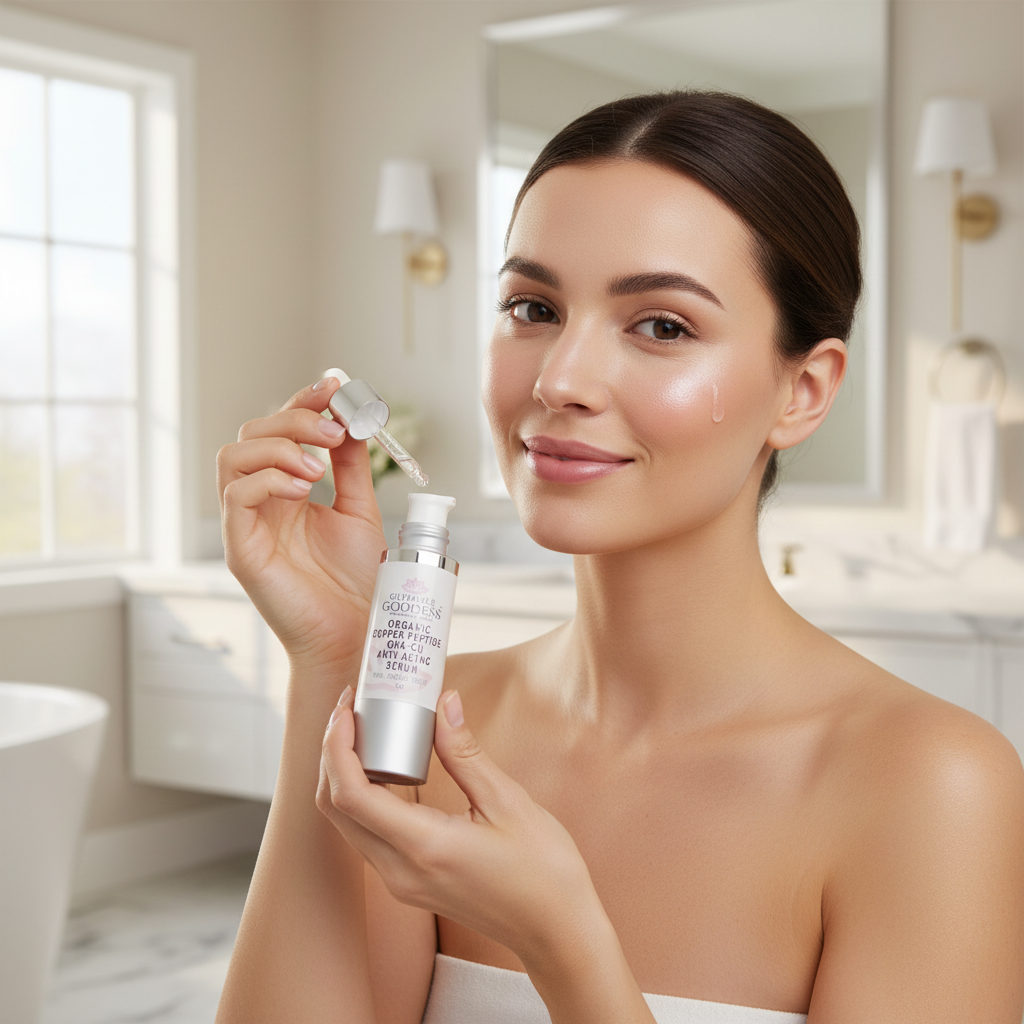 Organic Copper Peptide Anti-Aging Serum – GHK-Cu, Argireline®, Matrixyl 3000, Hyaluronic Acid – Wrinkle Repair