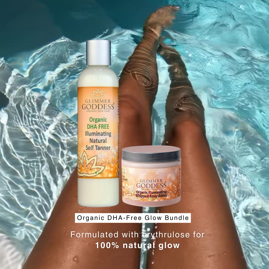 Best Organic DHA-Free Self Tanner + Bronzing Shimmer Bundle