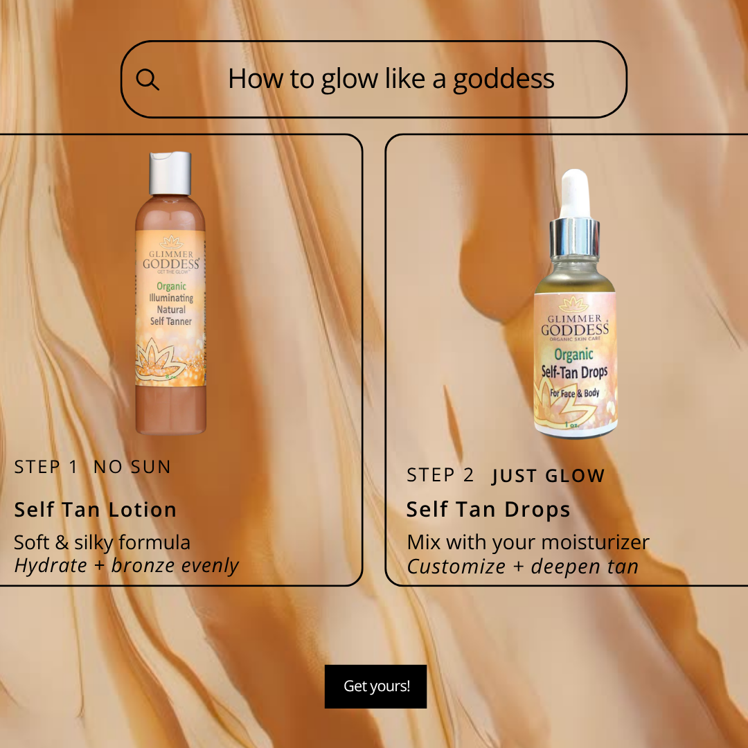 Organic Self Tanner with DHA & Self Tan Drops Bundle – Natural Sunless Tanning Kit