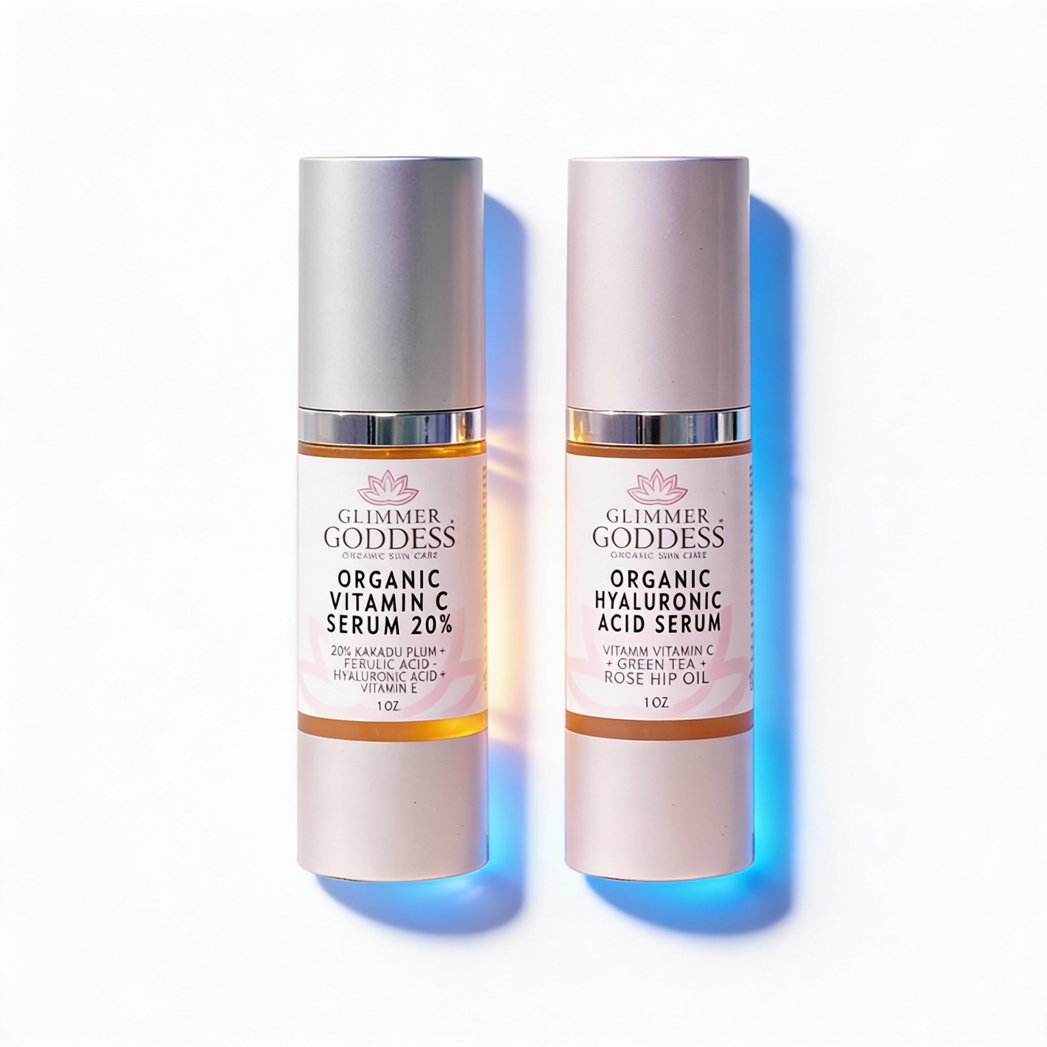Vitamin C + Hyaluronic Acid Duo – Brightening & Plumping Serum Set for Radiant, Hydrated Skin
