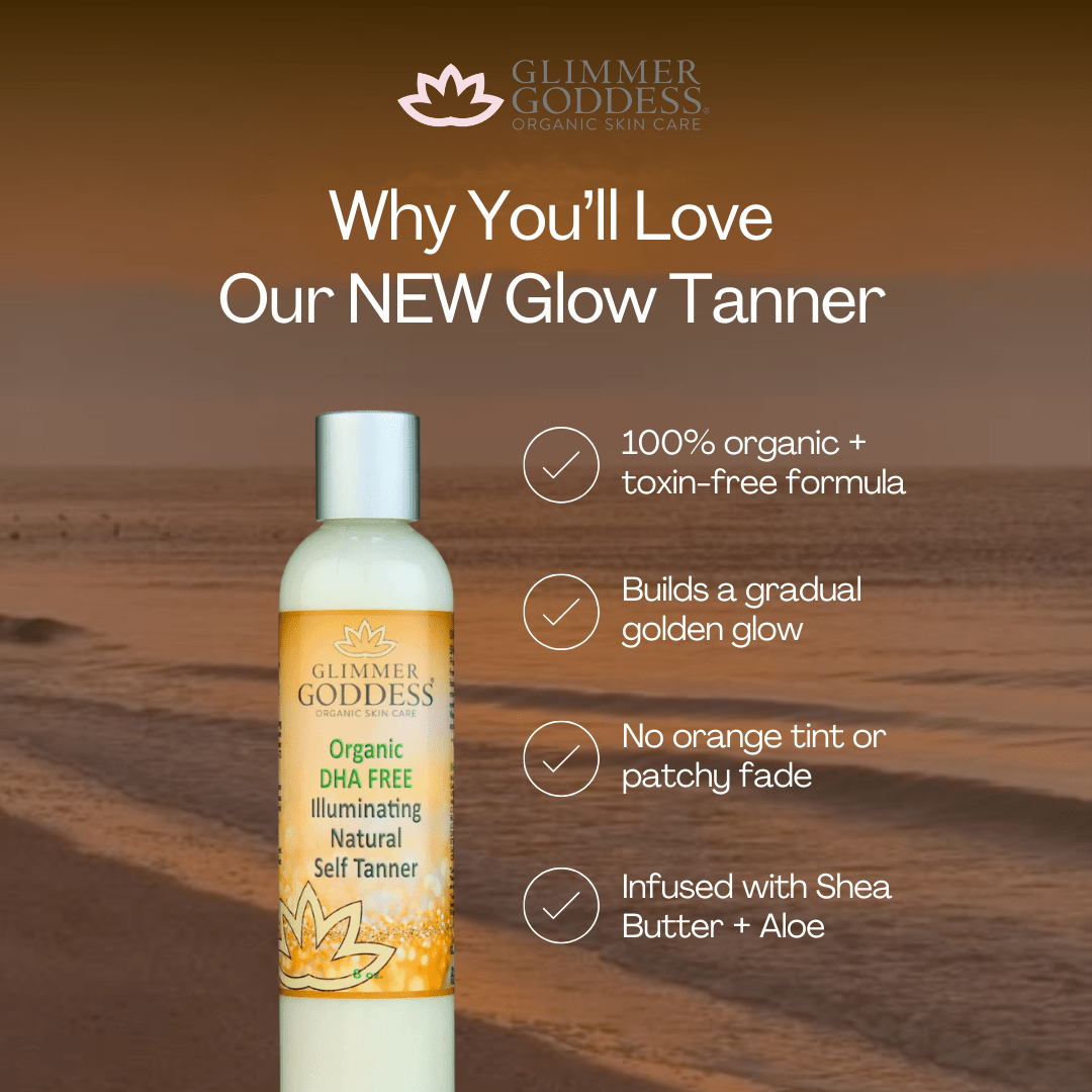 DHA - Free Self Tanner + DHA - Free Self Tanner Drops Bundle - 15% Off - Glimmer Goddess® Organic Skin Care