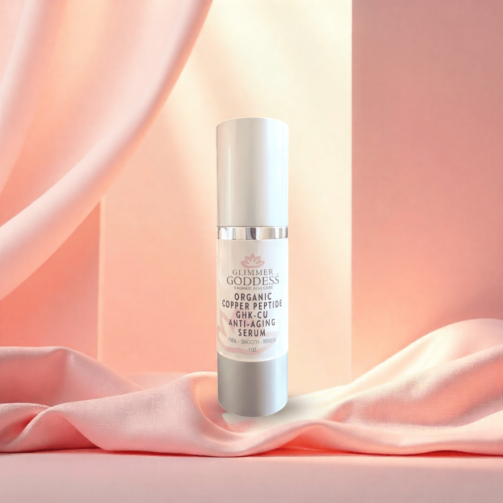 Organic Copper Peptide Anti - Aging Serum – GHK - Cu, Argireline®, Matrixyl 3000, Hyaluronic Acid – Wrinkle Repair - Glimmer Goddess® Organic Skin Care