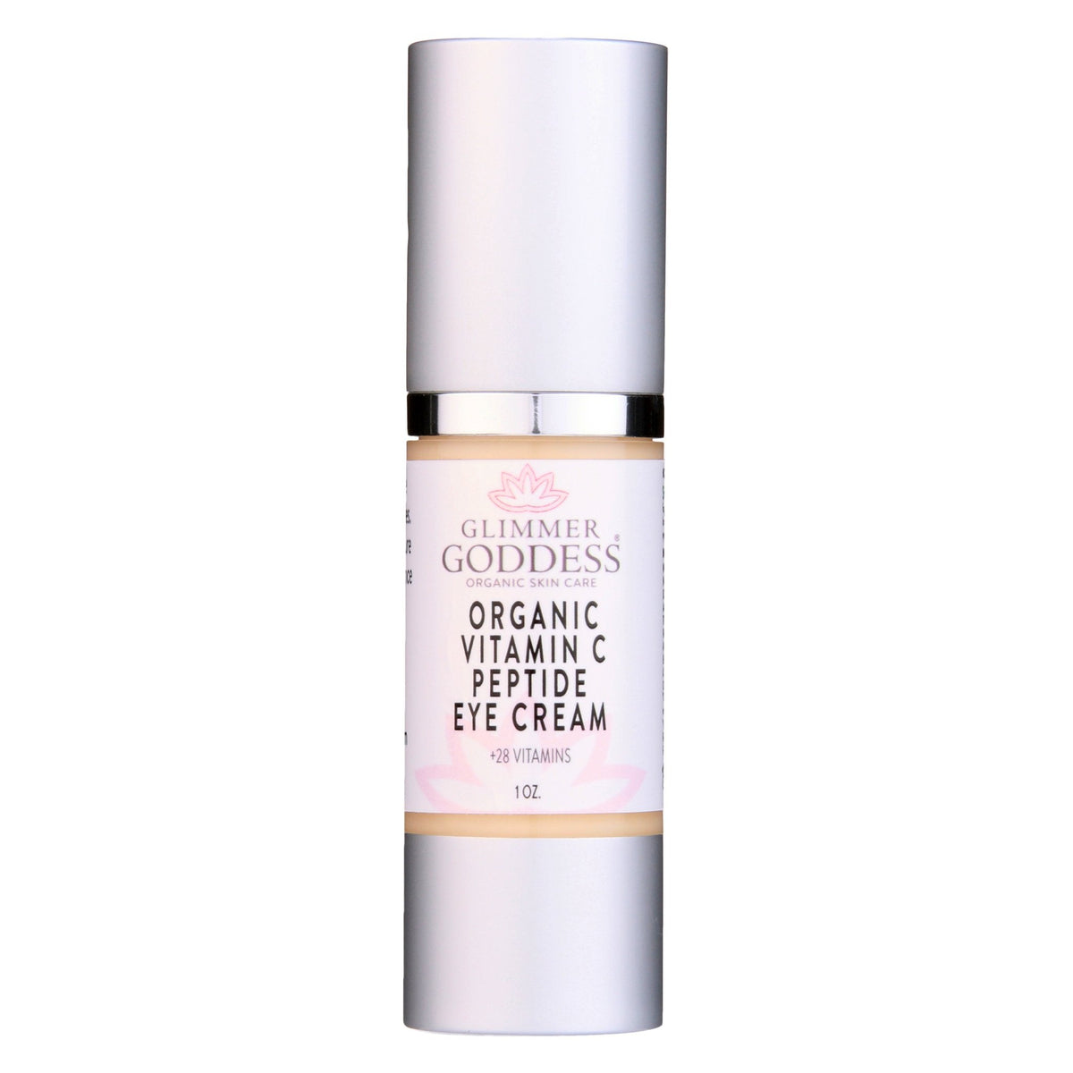Organic Vitamin C Peptide Eye Cream with 28 vitamins, natural skincare for radiant eyes