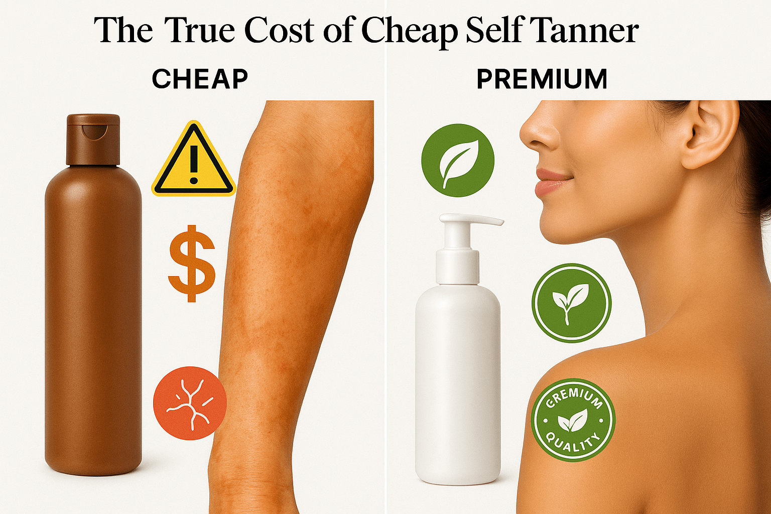 The True Cost of Cheap Self Tanner: What They Don’t Tell You - Glimmer Goddess® Organic Skin Care