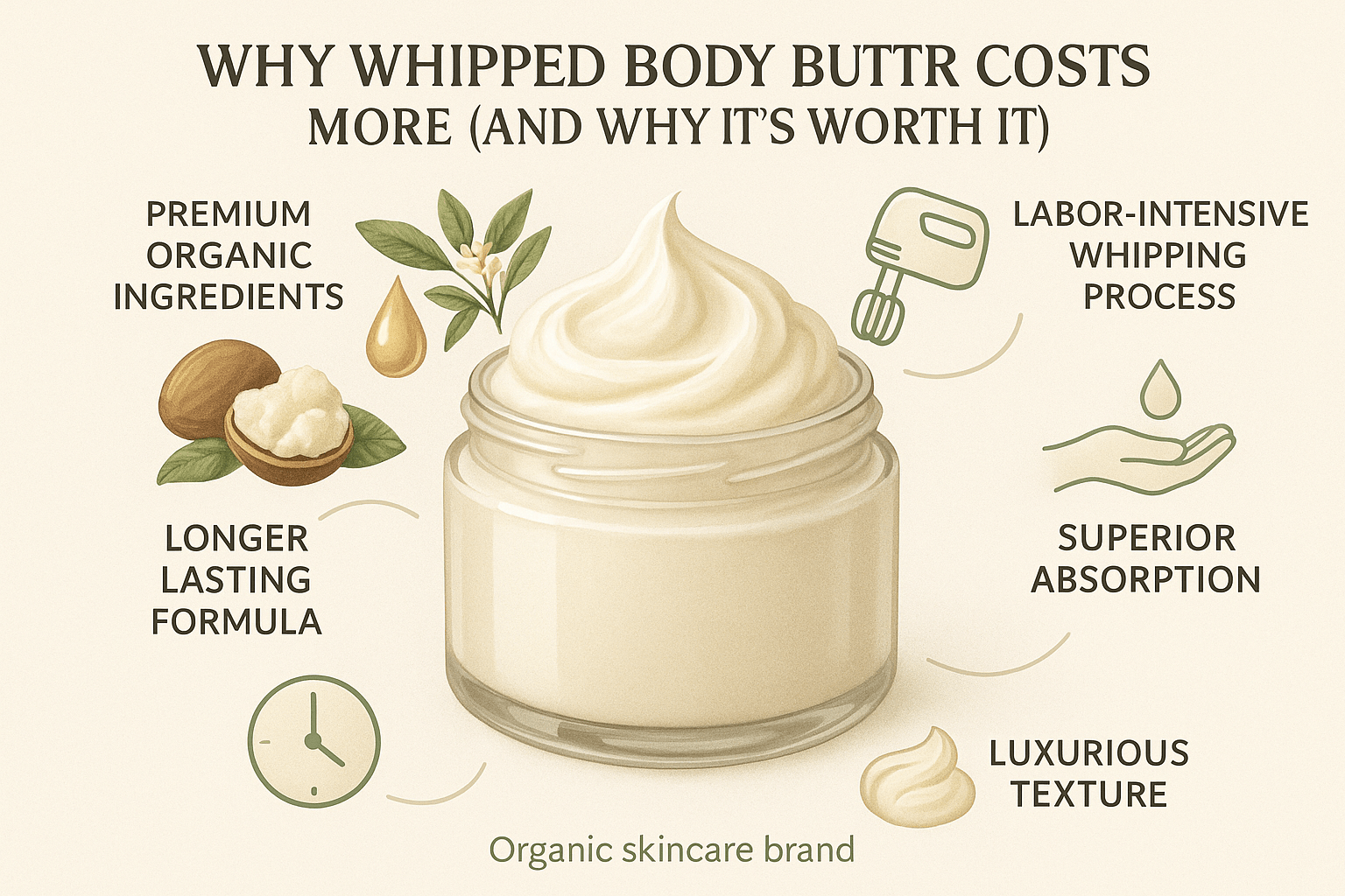 Why Whipped Body Butter Costs More (And Why It’s Worth It) - Glimmer Goddess® Organic Skin Care