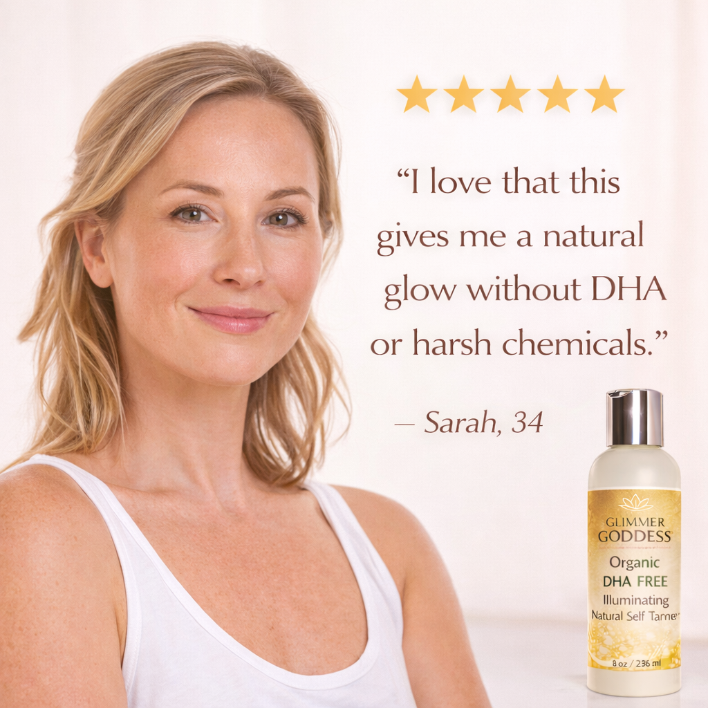 Organic DHA-Free Self Tanner – Natural Sun-Kissed Glow Without Orange Tint
