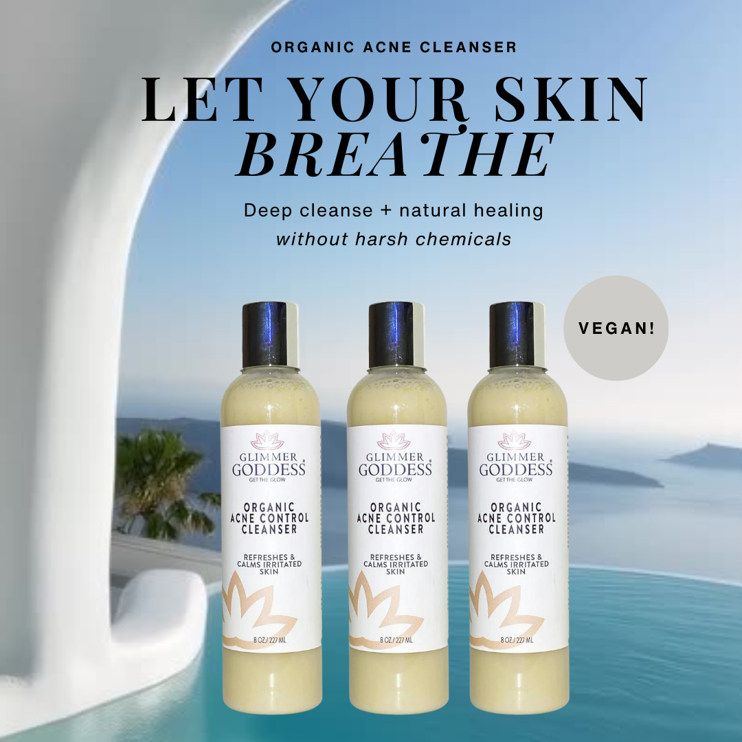 Limpiador orgánico contra el acné con aceite de semilla de cáñamo