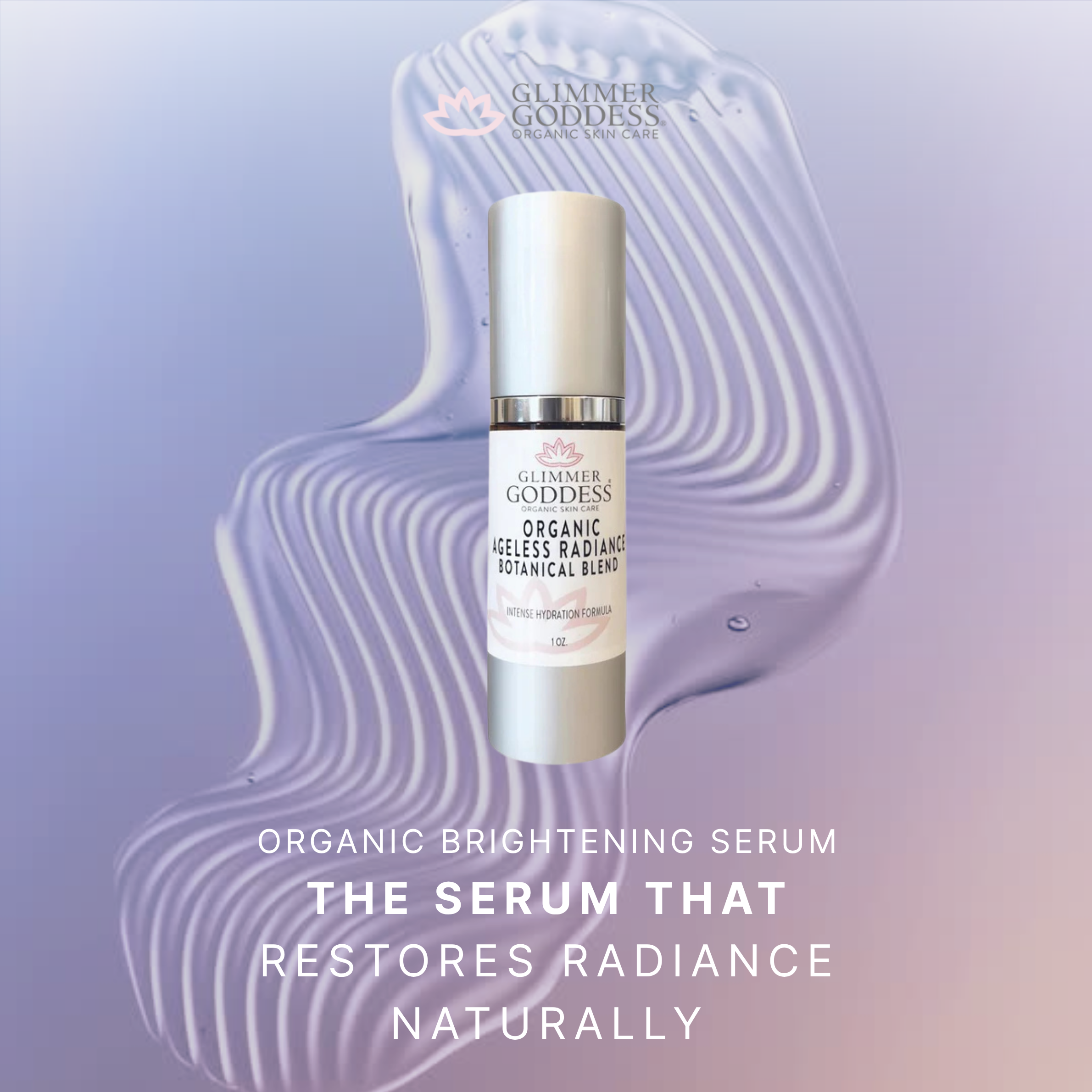 Organic Skin Brightening Serum oil formula for luminous, even-toned skin - Glimmer Goddess® Organic Skin Care
