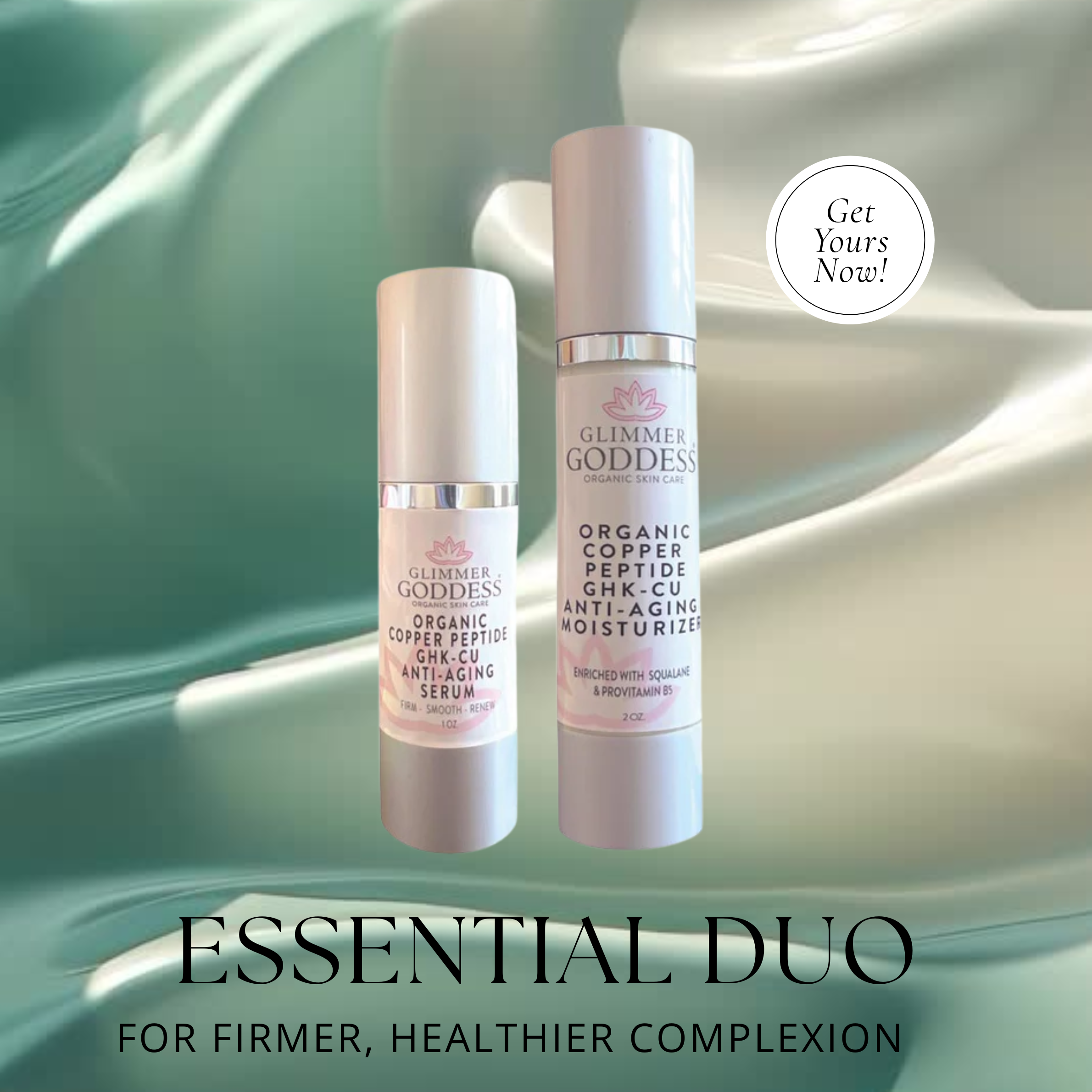 GHK‑Cu Collagen Boost Duo – Copper Peptide Serum + Hydrating Moisturizer