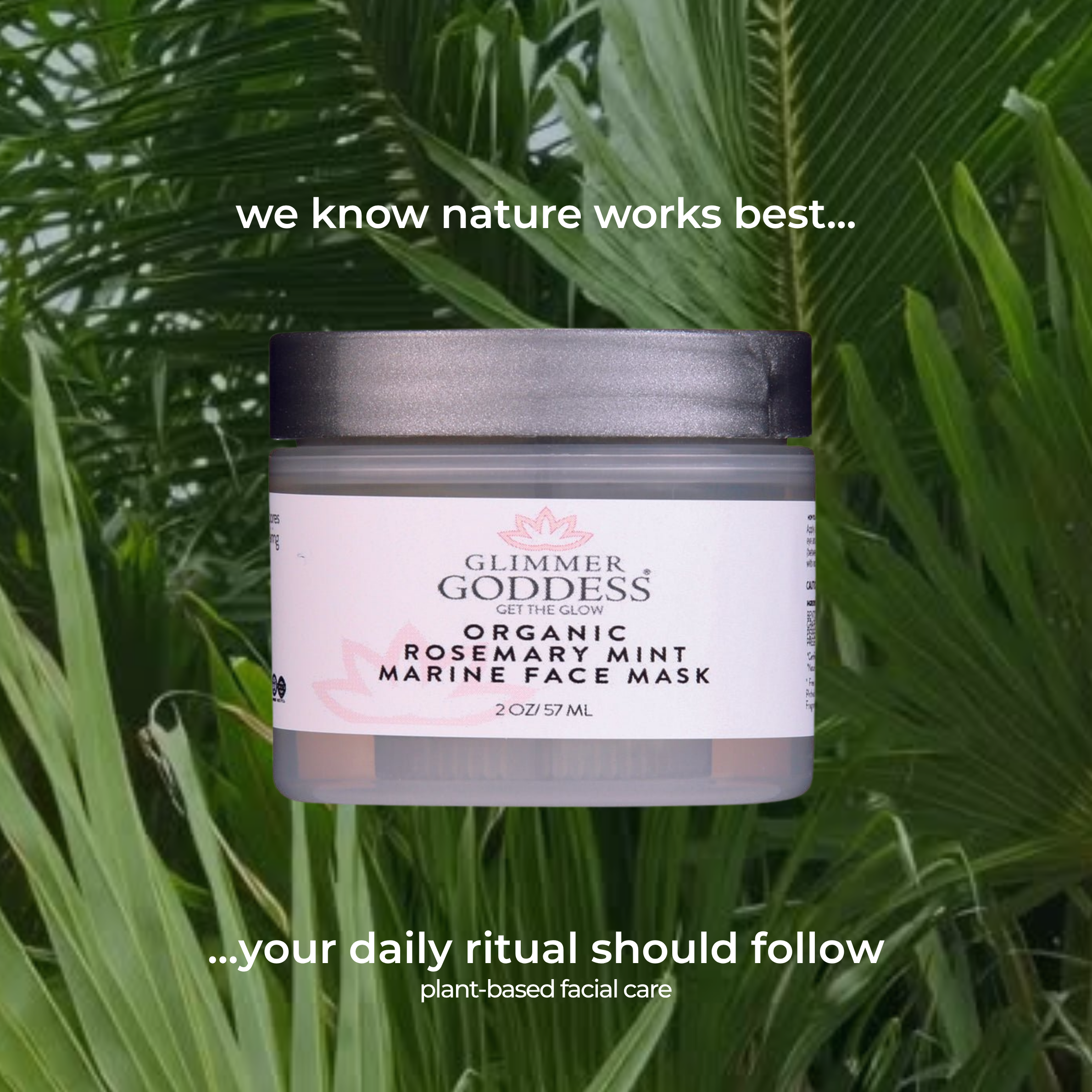 Mascarilla facial orgánica de algas, romero y menta