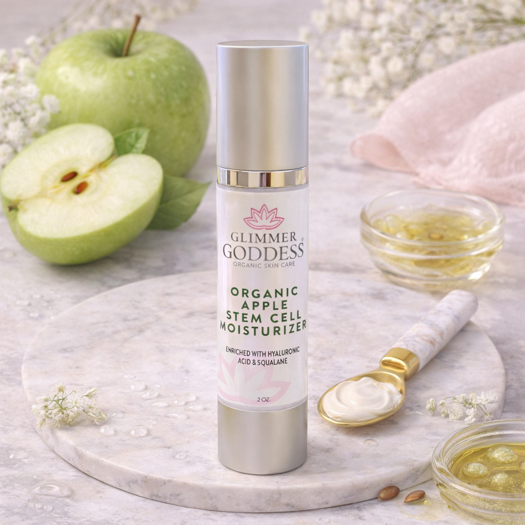 Organic Apple Stem Cell Moisturizer – Anti-Aging Face Cream with Plant Stem Cells for Firmness & Hydration
