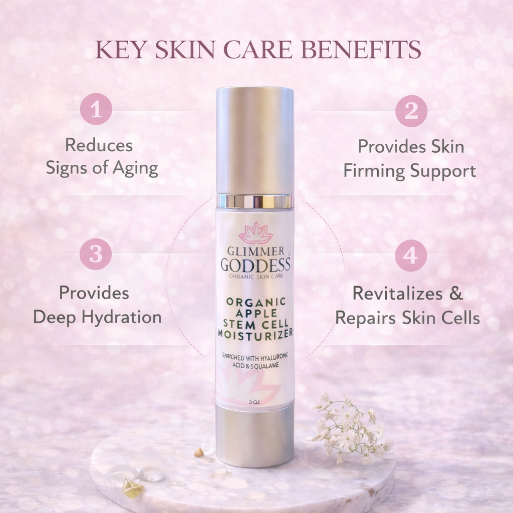 Organic Apple Stem Cell Moisturizer – Anti-Aging Face Cream with Plant Stem Cells for Firmness & Hydration