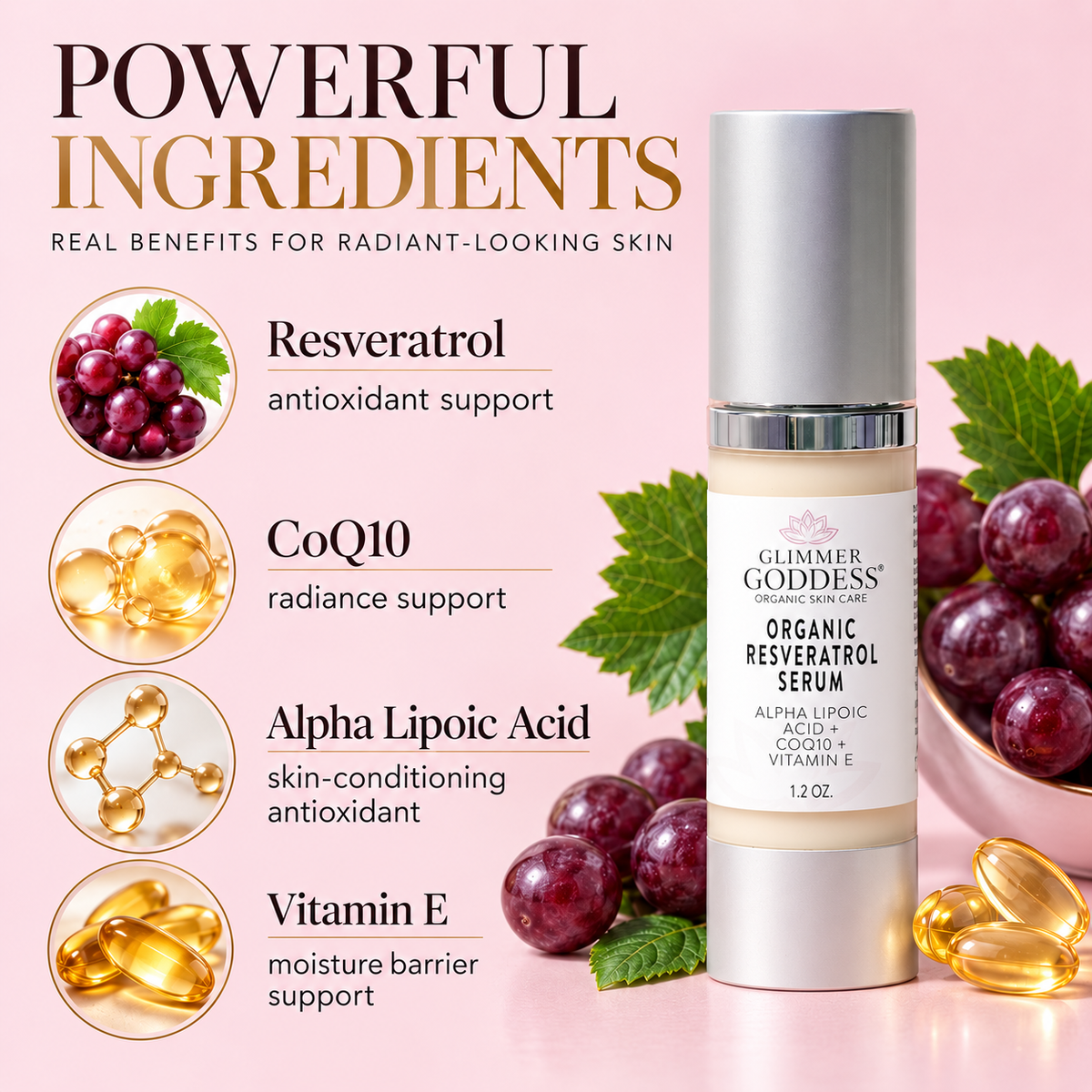 Organic Resveratrol Serum – Instant Firming