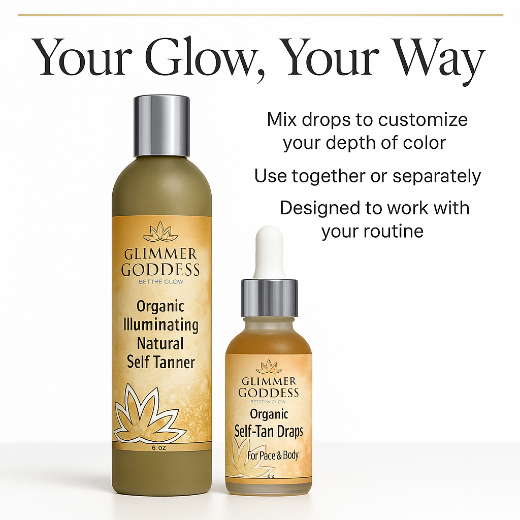 Organic Self Tanner with DHA & Self Tan Drops Bundle – Natural Sunless Tanning Kit