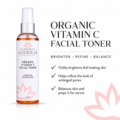 Tónico facial orgánico con vitamina C y astringente natural