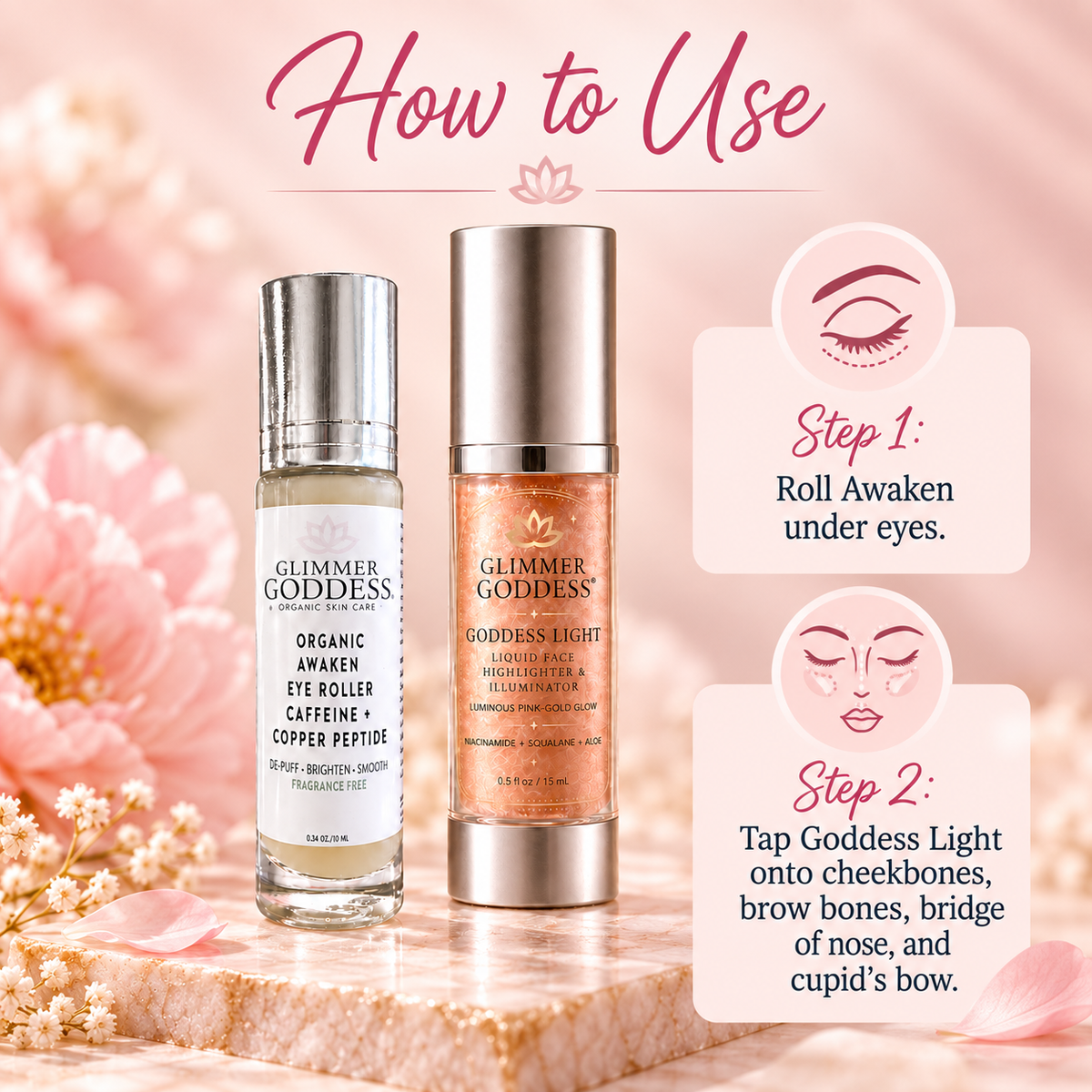 How to use the Awaken + Glow Duo