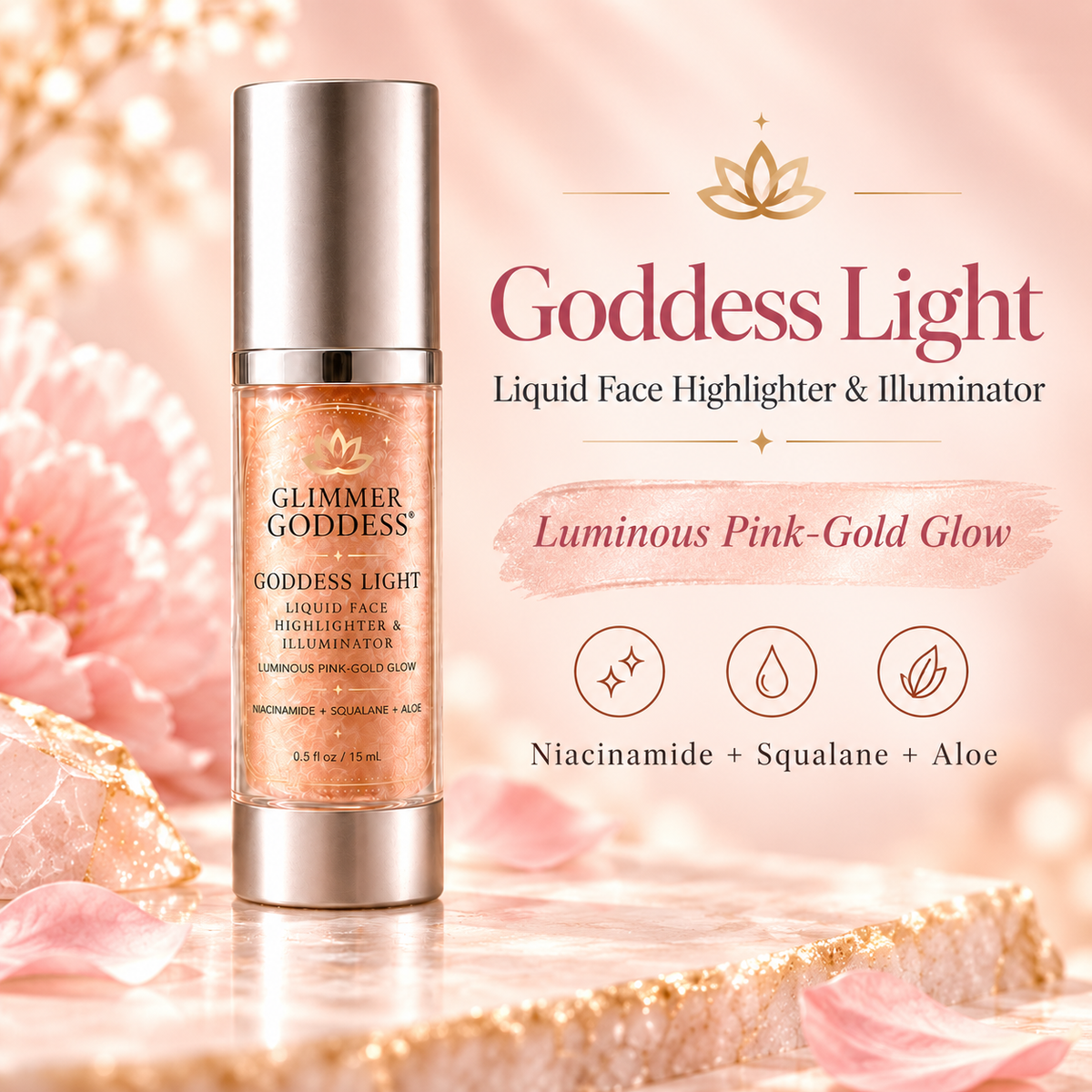 Goddess Light liquid face highlighter benefits