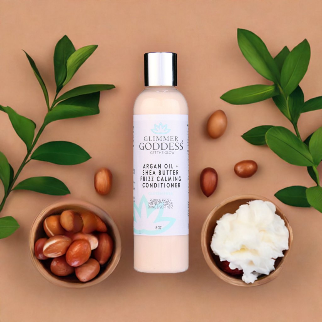 Organic Argan Oil Hair Conditioner with Shea Butter - Glimmer Goddess® Organic Skin Care