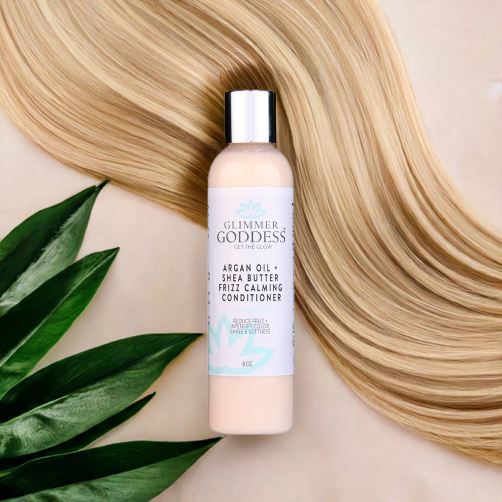 Organic Argan Oil Hair Conditioner with Shea Butter - Glimmer Goddess® Organic Skin Care