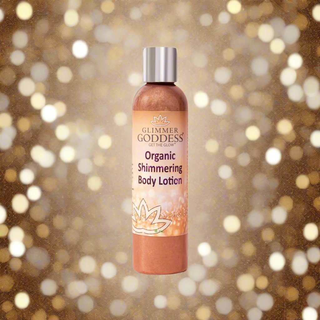 Organic Bronze Shimmer Body Lotion - Glimmer Goddess® Organic Skin Care