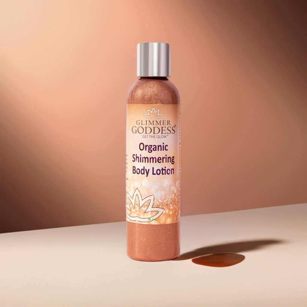 Organic Bronze Shimmer Body Lotion - Glimmer Goddess® Organic Skin Care