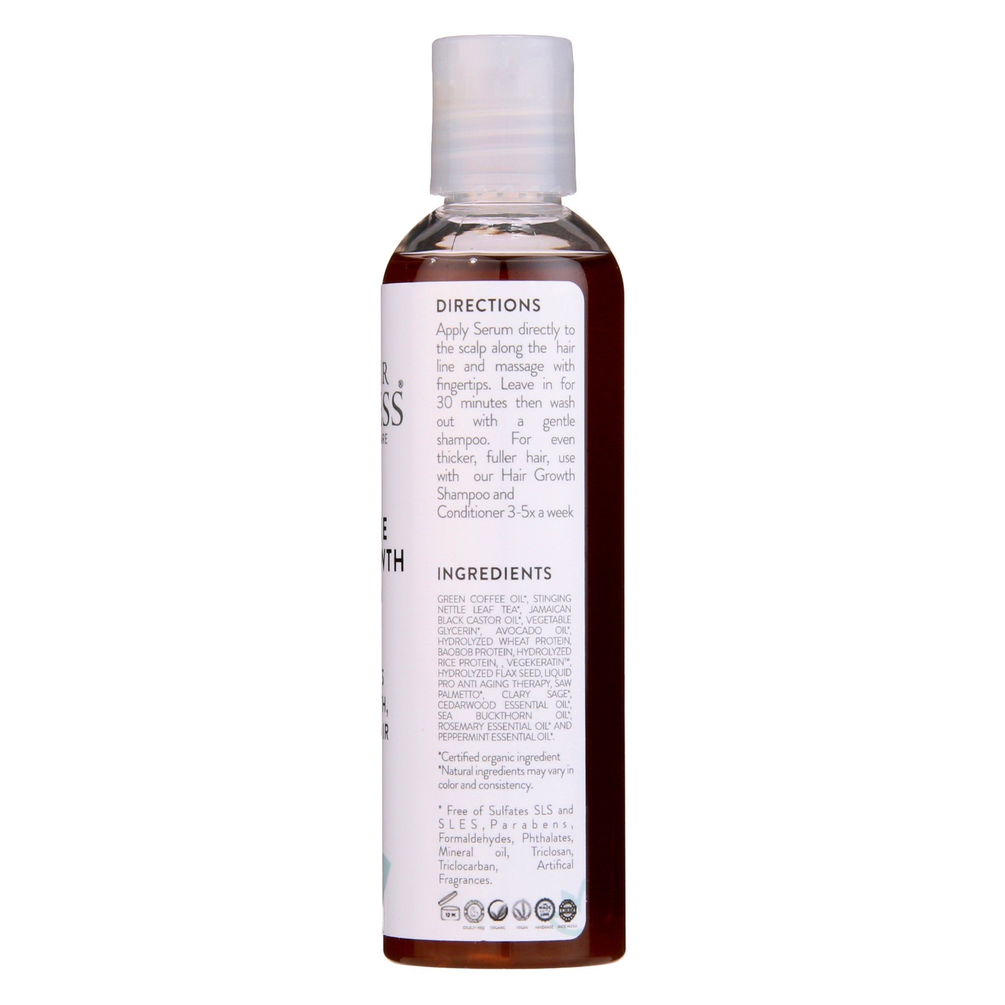 Organic Caffeine + Protein Hair Growth Serum - Glimmer Goddess® Organic Skin Care