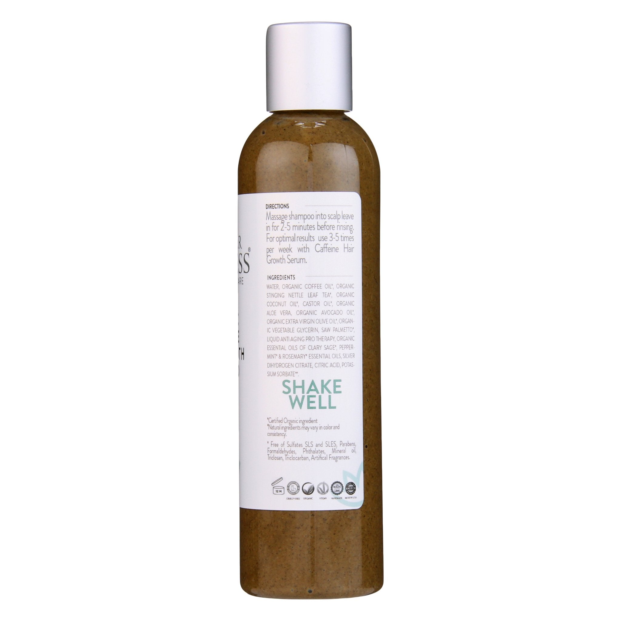 Organic Caffeine Shampoo for Hair Growth - Glimmer Goddess® Organic Skin Care