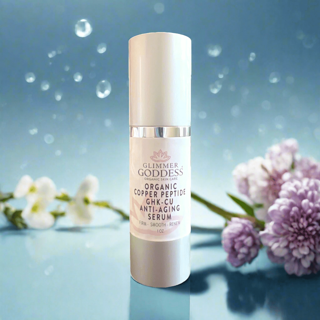 Organic Copper Peptide Anti - Aging Serum – GHK - Cu, Argireline®, Matrixyl 3000, Hyaluronic Acid – Wrinkle Repair - Glimmer Goddess® Organic Skin Care
