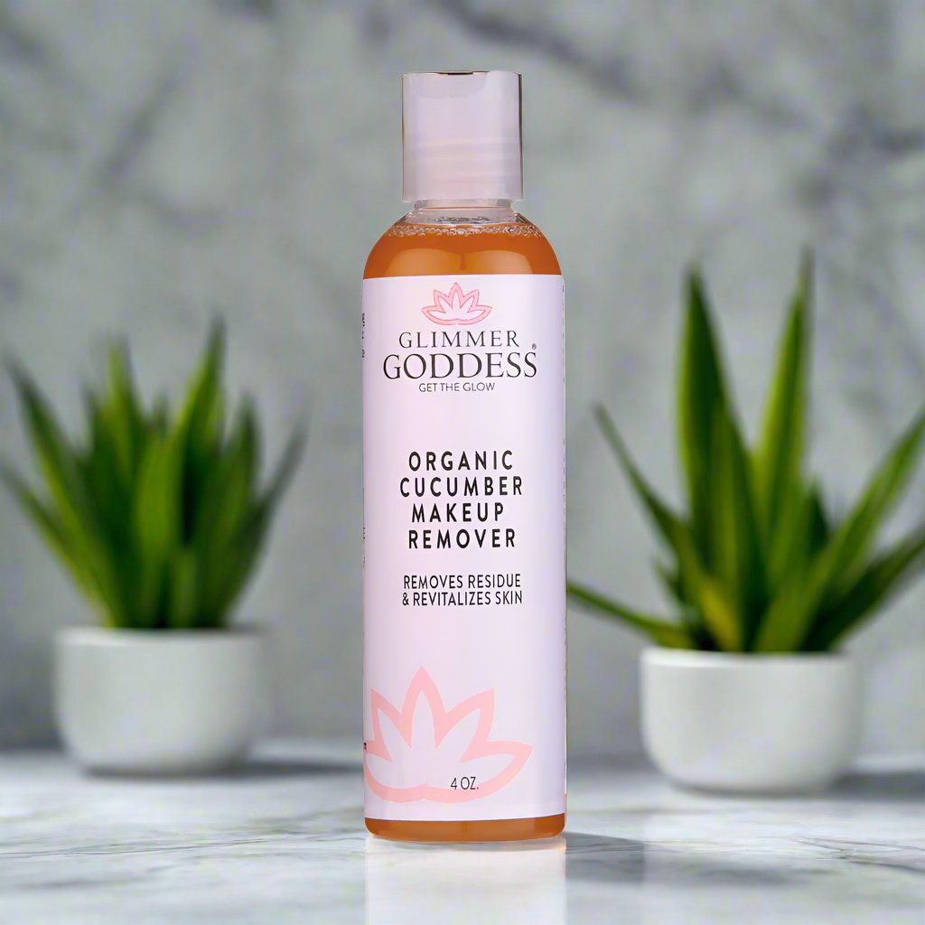 Organic Cucumber Makeup Remover - Remove Makeup with No Oily Residue - Glimmer Goddess® Organic Skin Care