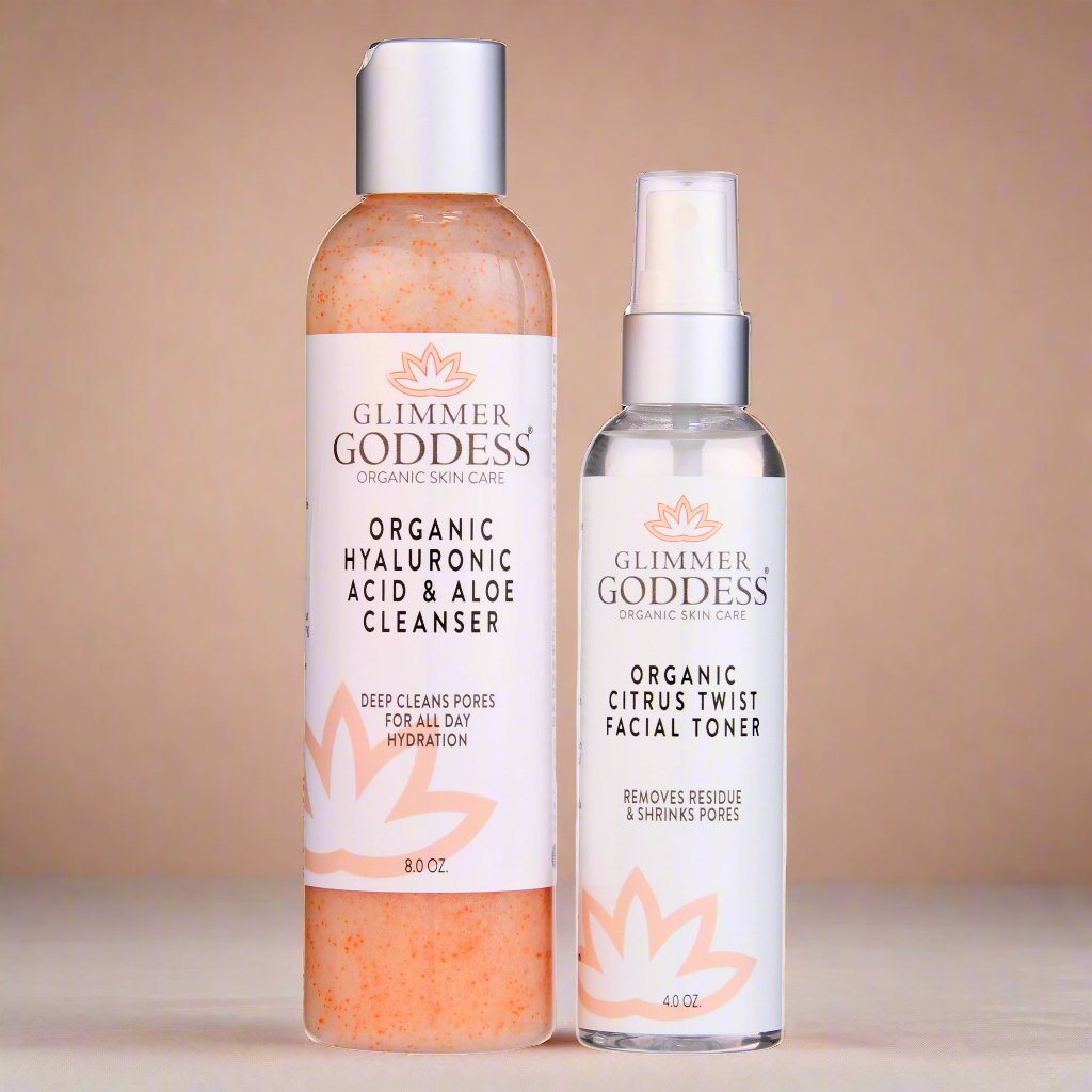 Organic Face Cleansing Kit for Smooth, Vibrant Skin - Glimmer Goddess® Organic Skin Care