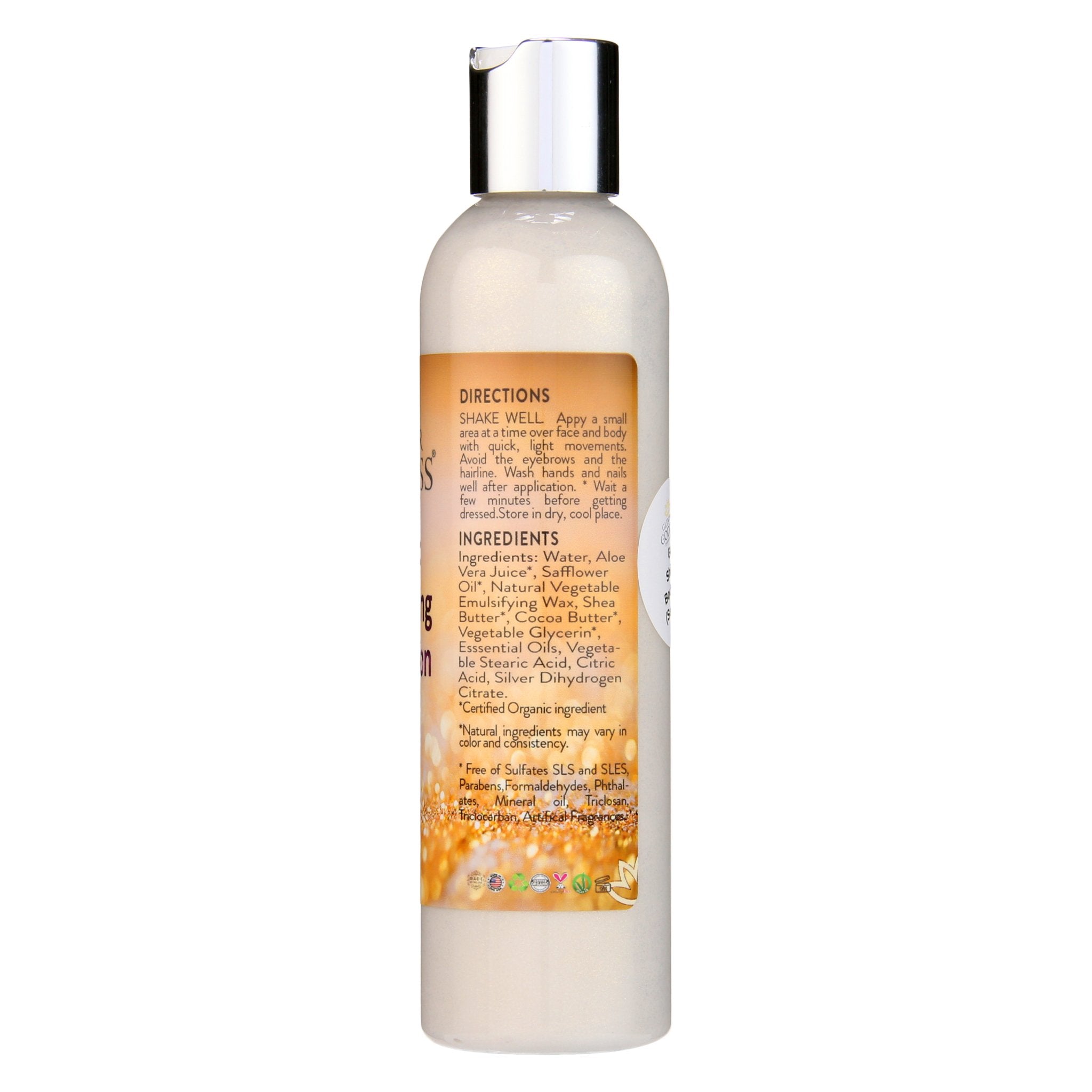 Organic Gold Shimmer Body Lotion - Glimmer Goddess® Organic Skin Care