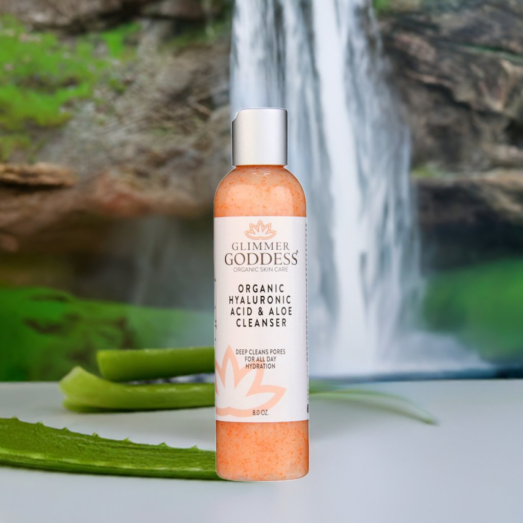 Organic Hyaluronic Acid Facial Cleanser - Glimmer Goddess® Organic Skin Care