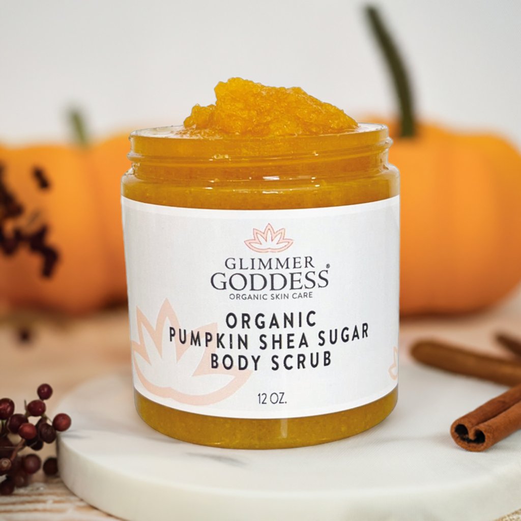 Organic Pumpkin Shea Sugar Body Scrub - Glimmer Goddess® Organic Skin Care