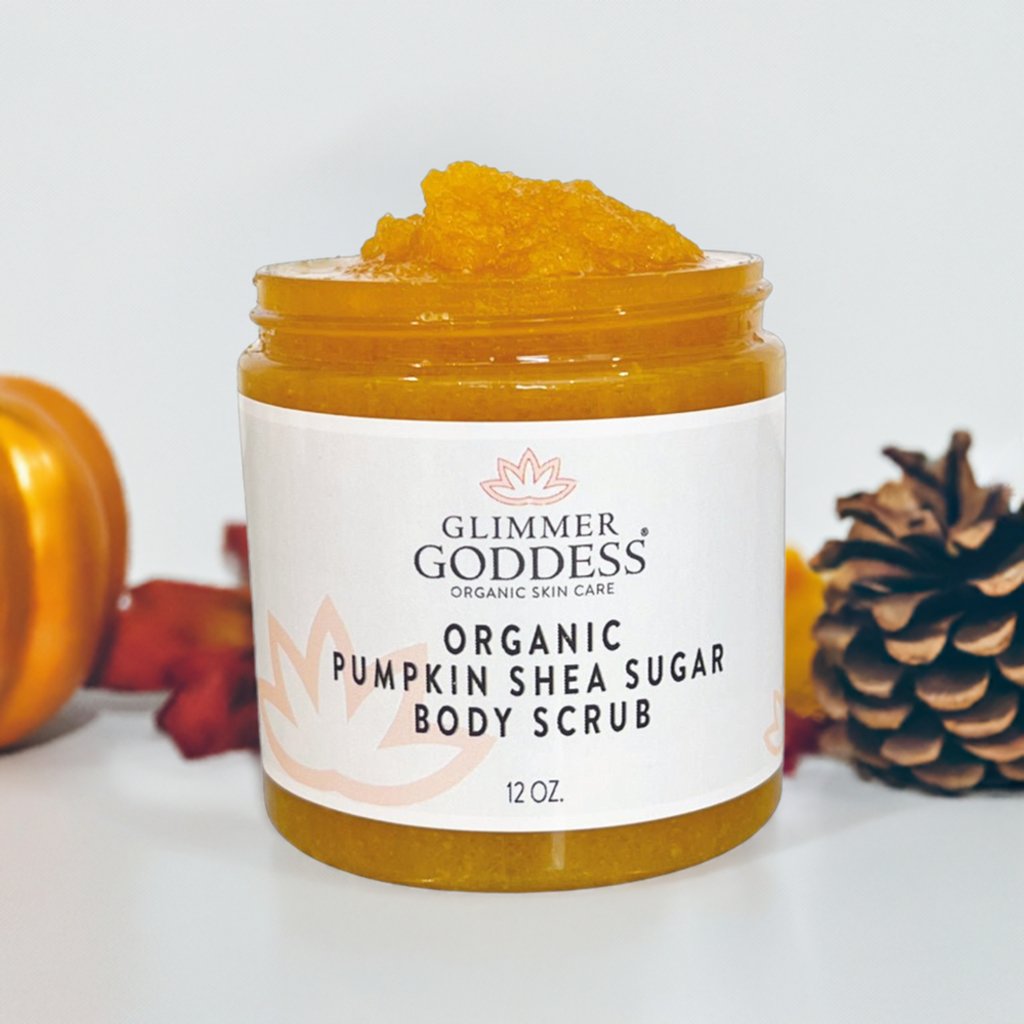 Organic Pumpkin Shea Sugar Body Scrub - Glimmer Goddess® Organic Skin Care