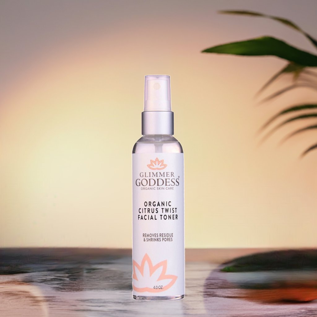 Organic Rose Water Citrus Twist Facial Toner - Glimmer Goddess® Organic Skin Care