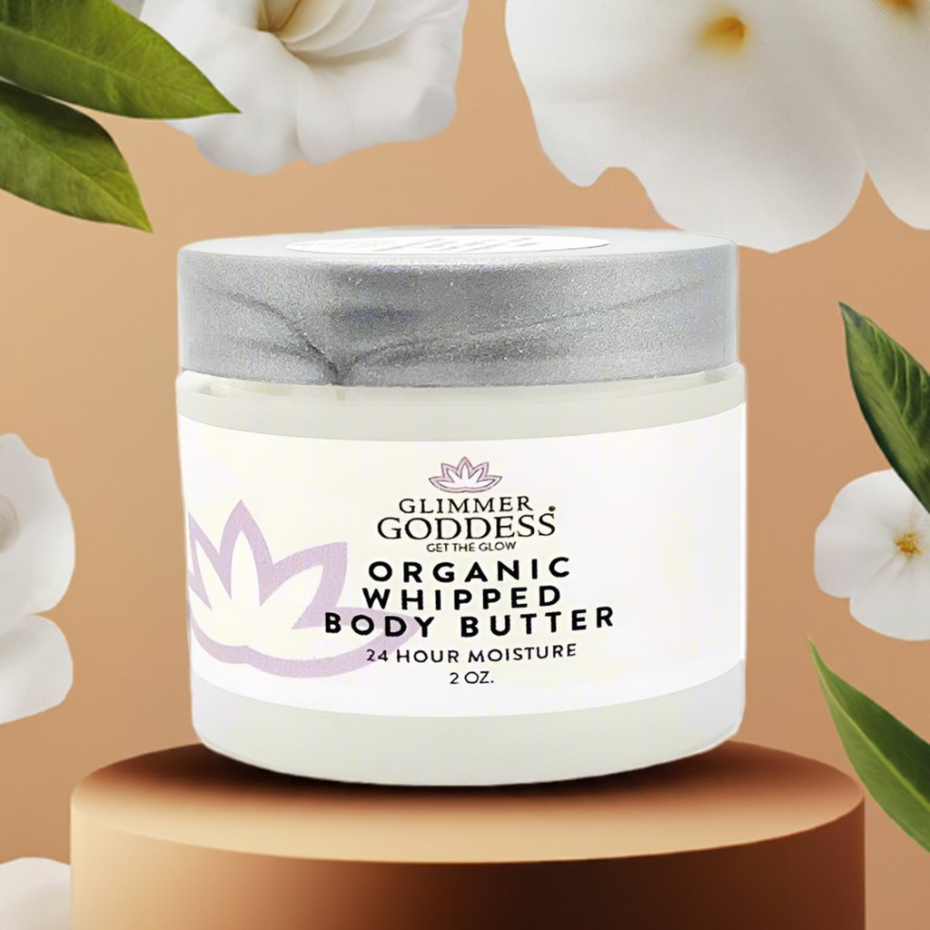 Organic Whipped Shea Body Butter - 2 oz Travel Size - Glimmer Goddess® Organic Skin Care