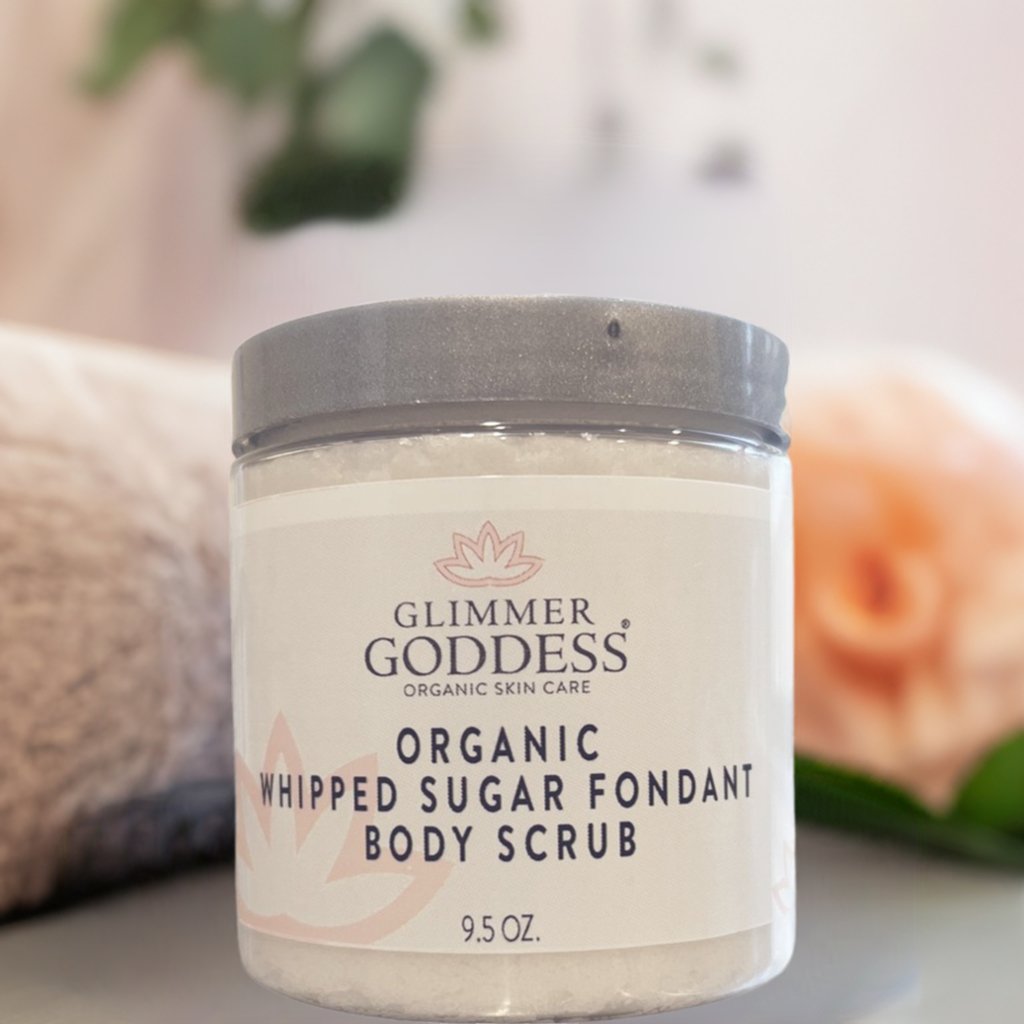 Organic Whipped Sugar Fondant Exfoliating Body Scrub - Glimmer Goddess® Organic Skin Care