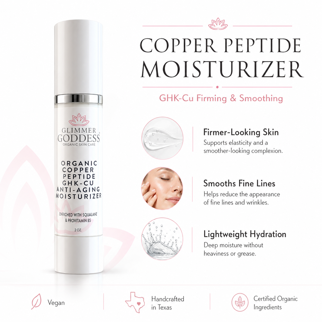 Organic Copper Peptide Moisturizer – Firming & Smoothing