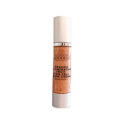 Organic illuminating fruit stem cell glow cream with SPF 45 for radiant skin care