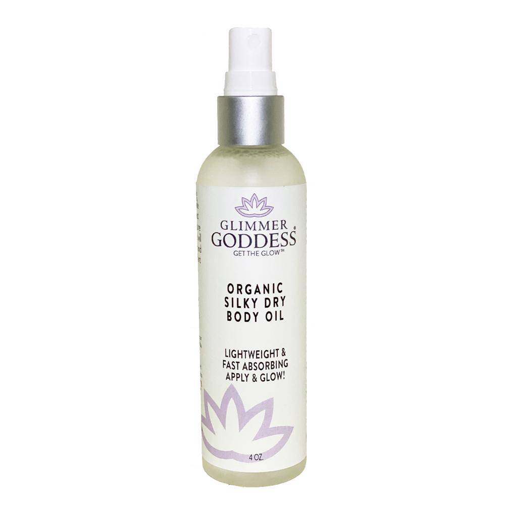 Organic Silky Dry Body Oil - 4 oz. - Glimmer Goddess® Organic Skin Care