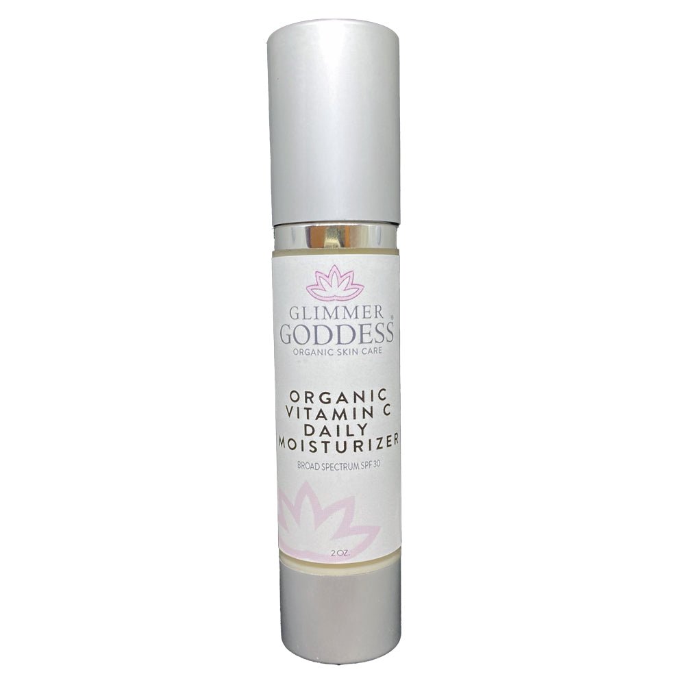 Organic Vitamin C Face Cream SPF 30 - Brightens and Tightens Skin - Glimmer Goddess® Organic Skin Care